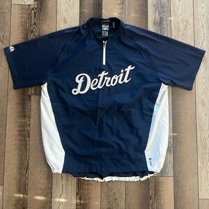 Majestic Authentic Team Issued Detroit MLB pull over